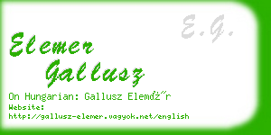 elemer gallusz business card